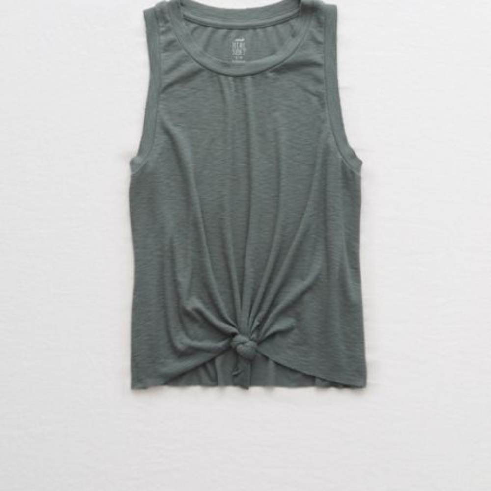 NWT Aerie Ribbed Knotted Crop Tank Top xxs - Picture 4 of 4